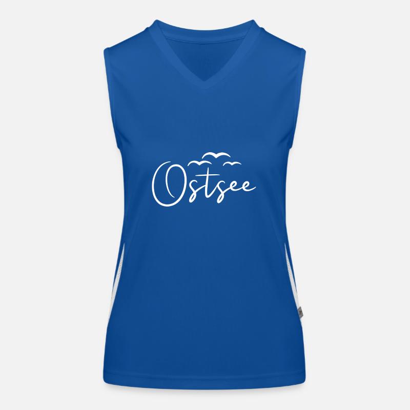Ostsee Küste Meer Funktionelles Kontrast-Tank Top für Frauen