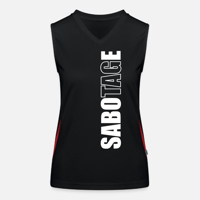 Sabotage Tag Funktionelles Kontrast-Tank Top für Frauen