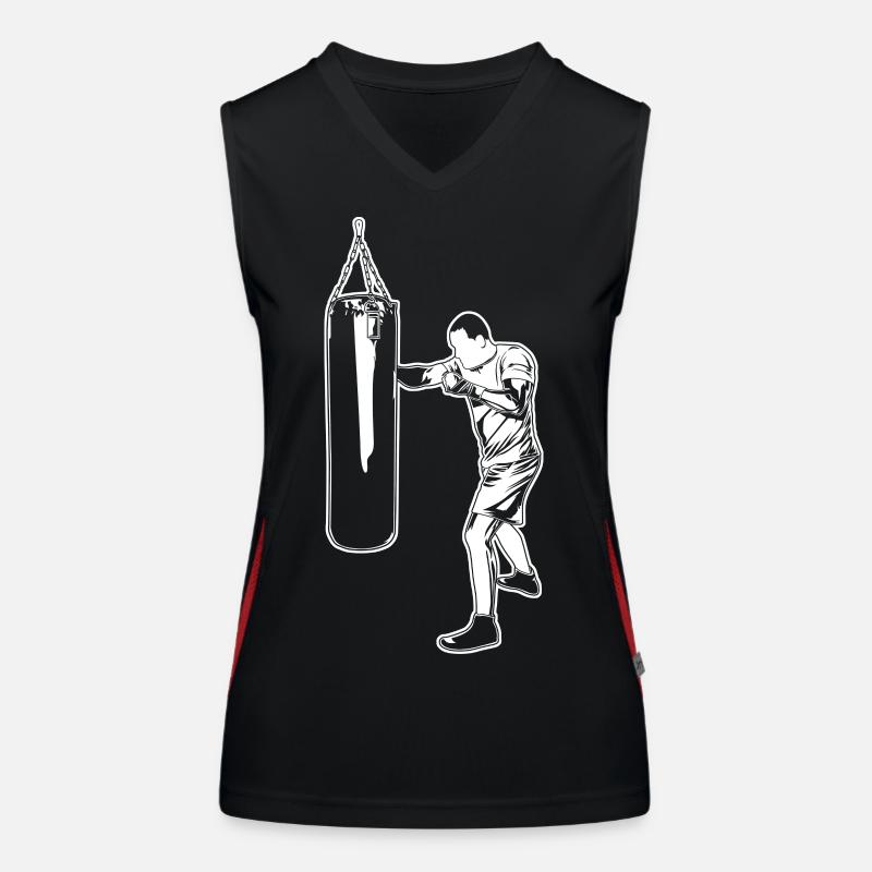 Dessin de boxe Débardeur respirant contrasté Femme