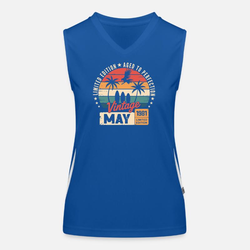Special anniversary with this design May 1981 Women's Functional Contrast Tank Top