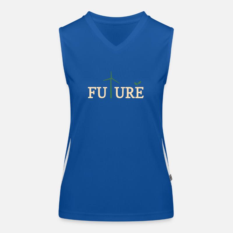 Windkraft Windrad Umweltschutz Energie Strom Funktionelles Kontrast-Tank Top für Frauen