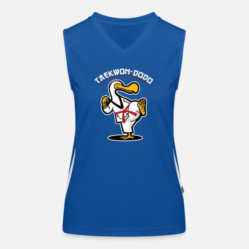 Taekwon-Dodo Kampfsport Karate Dodo Vogel Funktionelles Kontrast-Tank Top für Frauen