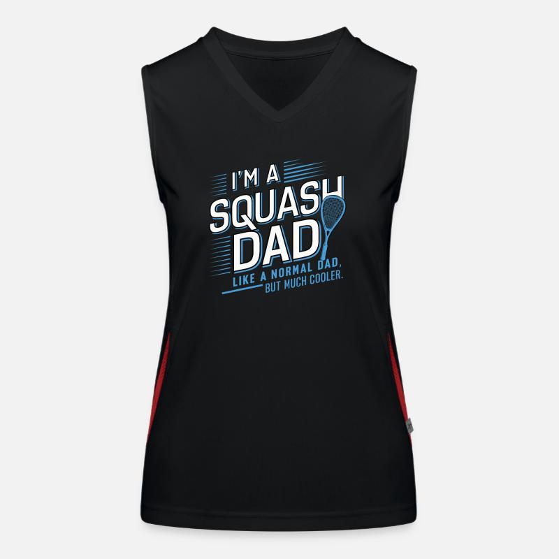 I'm a Squash Dad Just Much cooler Grandpa Women's Functional Contrast Tank Top