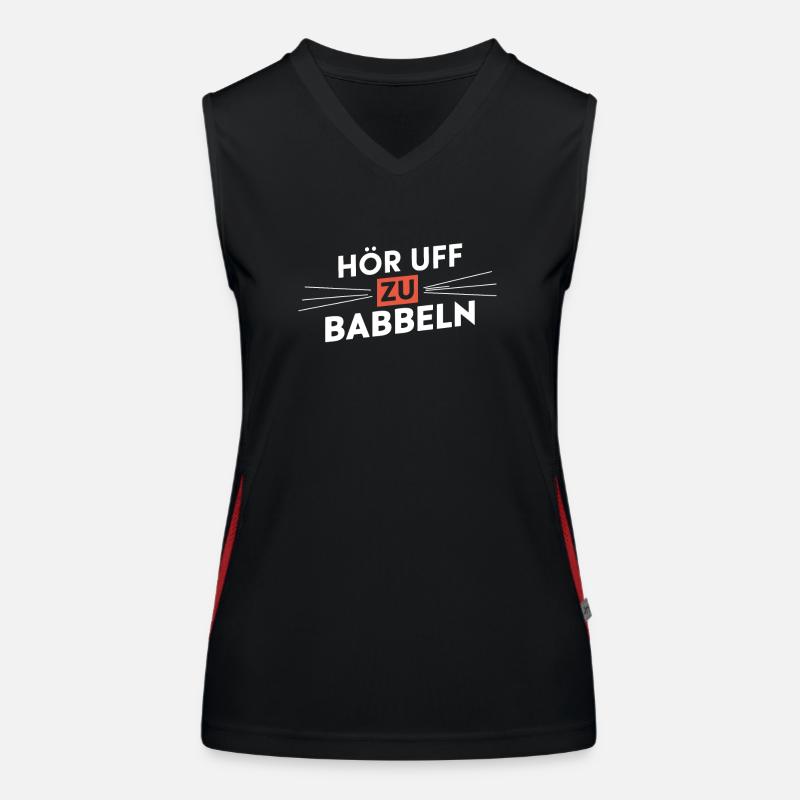 Stop Babbling Hessian Dialect Speeches Women's Functional Contrast Tank Top