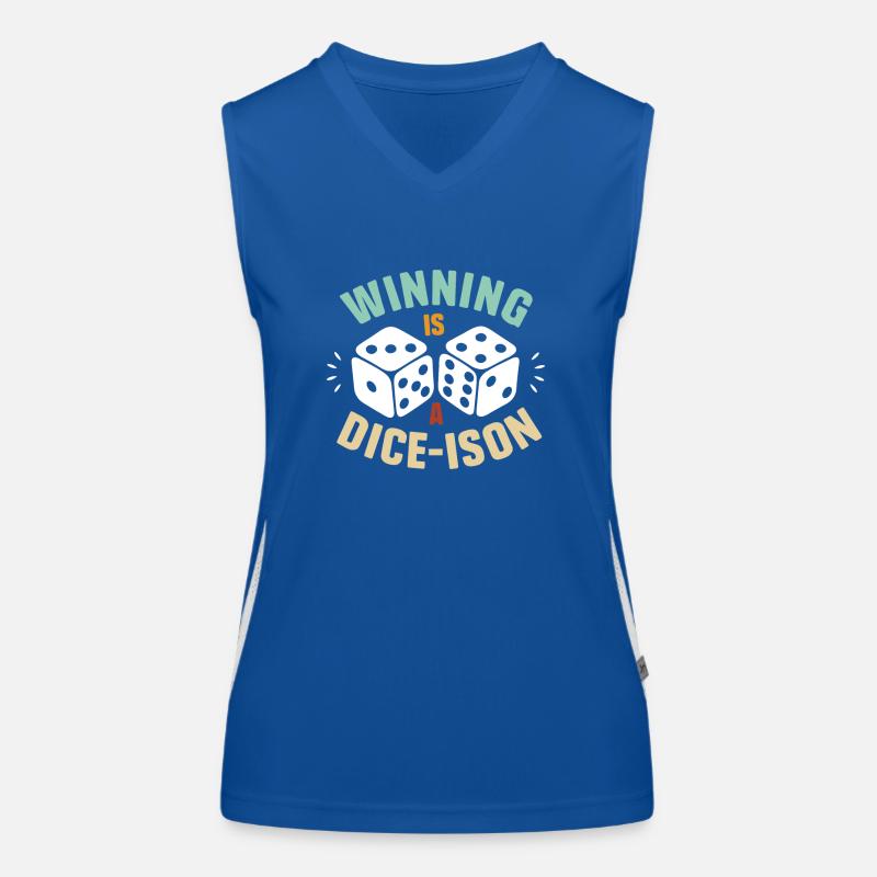 Board Game Geeks funny saying Dice Roll Pun Women's Functional Contrast Tank Top