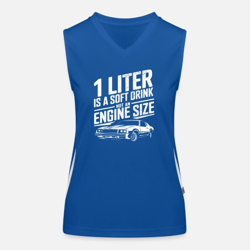 1 litre est une boisson gazeuse et non une taille de moteur E Débardeur respirant contrasté Femme