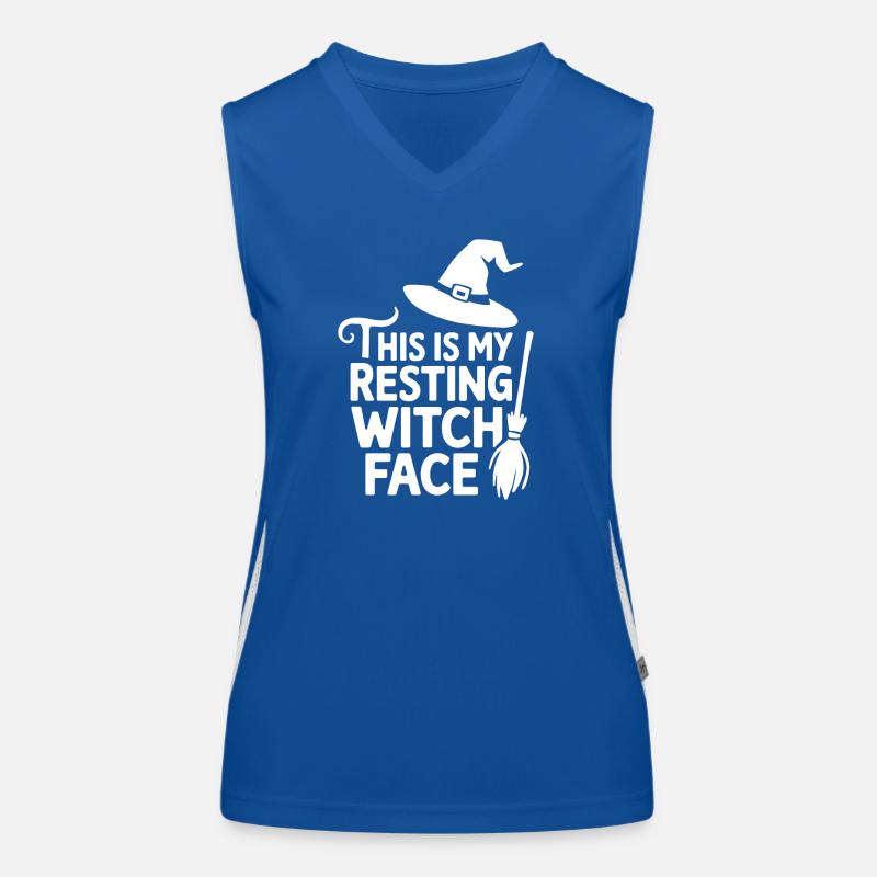 This is my resting witch face Spooky Halloween Wit Women's Functional Contrast Tank Top