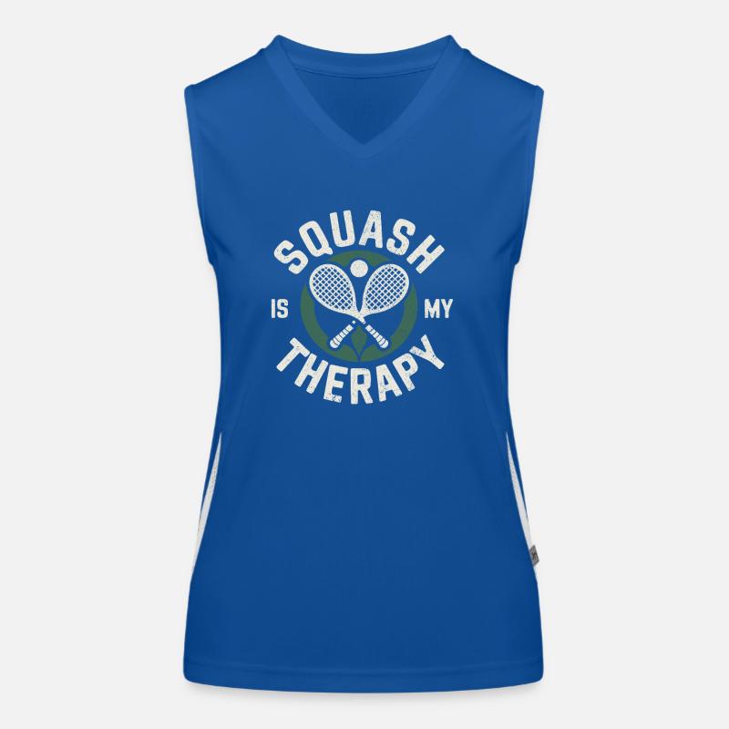 Squash ist mein Therapy Funny Squash Player Funktionelles Kontrast-Tank Top für Frauen