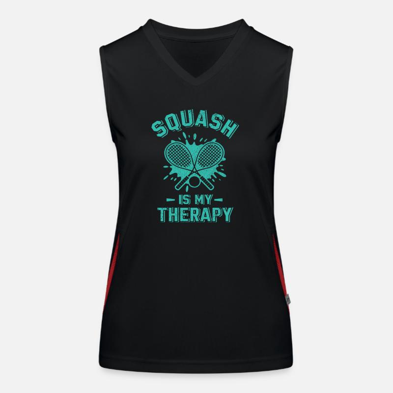 Squash is my Therapy Funny Squash Player Women's Functional Contrast Tank Top
