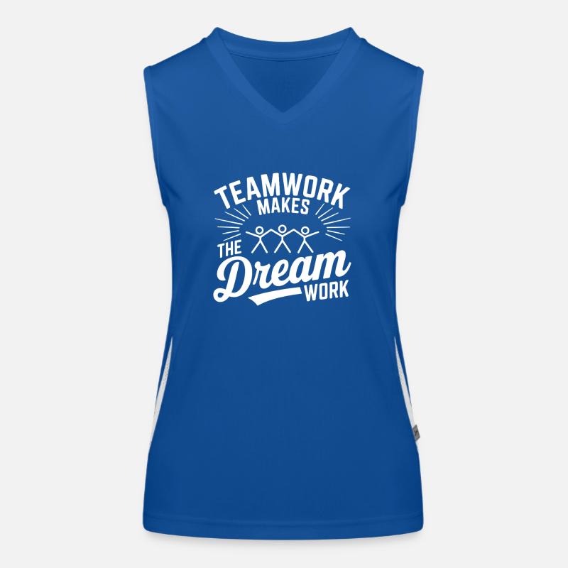 Teamwork makes the Dream work Women's Functional Contrast Tank Top