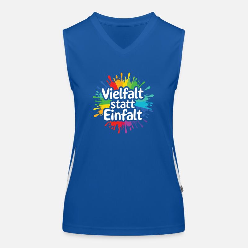 Diversity instead of simplicity: Statement against the right Women's Functional Contrast Tank Top