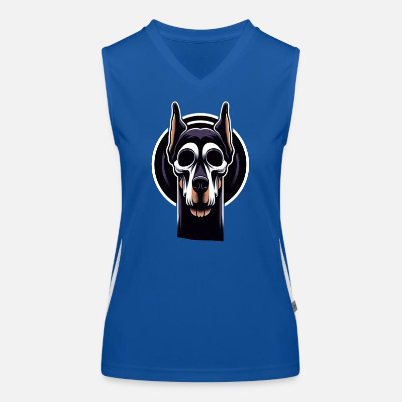 Doberman fluo Skull Edge Débardeur respirant contrasté Femme