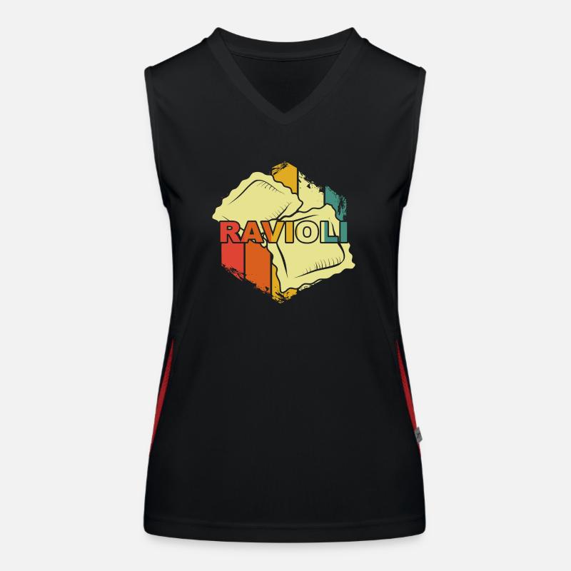 Nudeln Ravioli Funktionelles Kontrast-Tank Top für Frauen