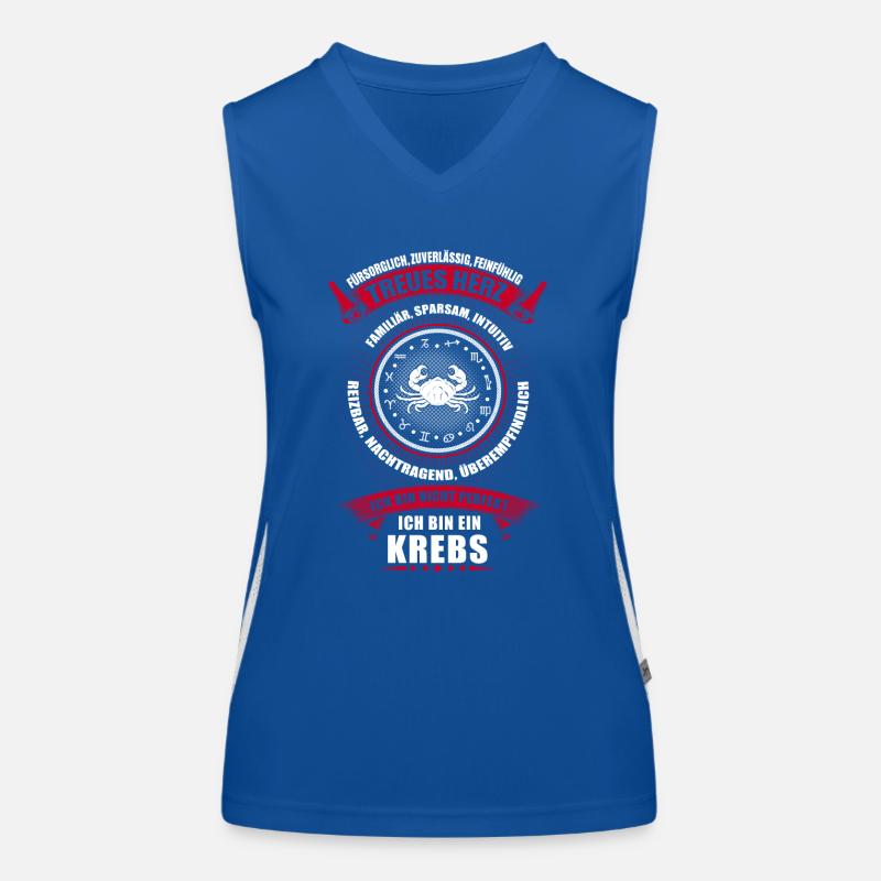 Krebs Sternzeichen Horoskop Geschenk Funktionelles Kontrast-Tank Top für Frauen