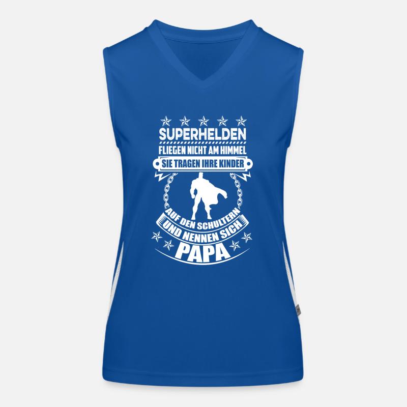 Superheld Papa Funktionelles Kontrast-Tank Top für Frauen