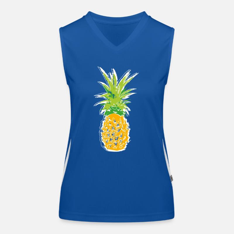 Ananas Scribble Funktionelles Kontrast-Tank Top für Frauen