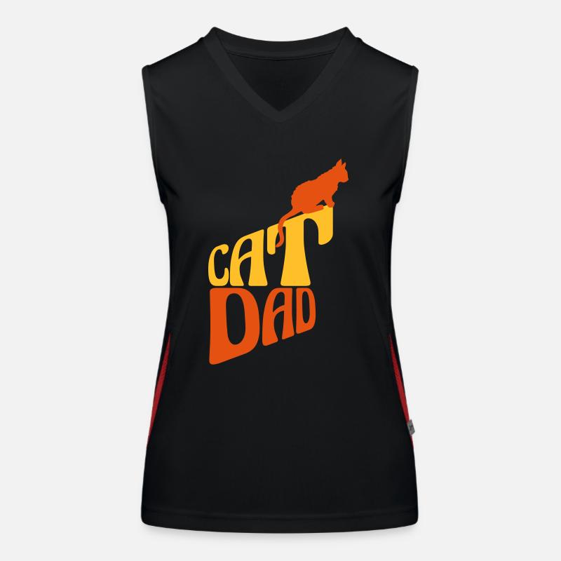Conception du logo Cat Dad Débardeur respirant contrasté Femme