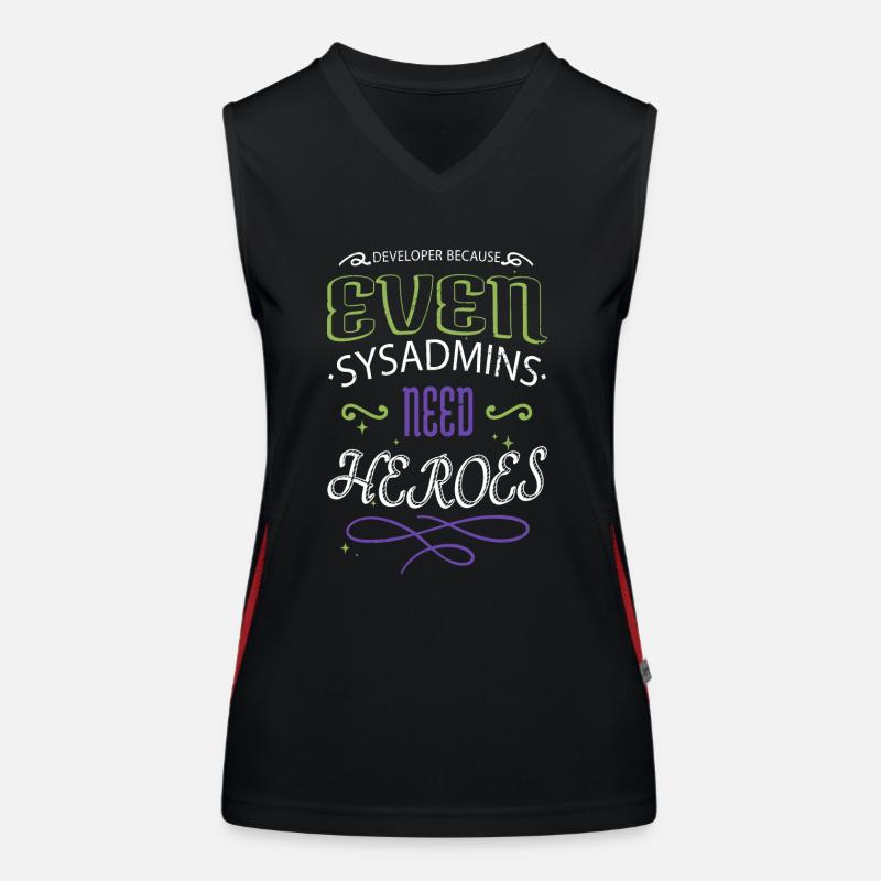 computer language dads favorite fun Women's Functional Contrast Tank Top