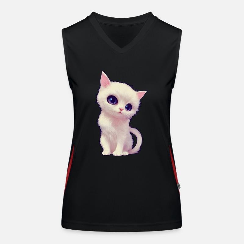 chat mignon Débardeur respirant contrasté Femme