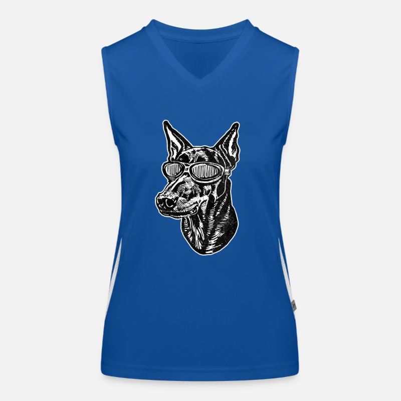 Dobermann Funktionelles Kontrast-Tank Top für Frauen