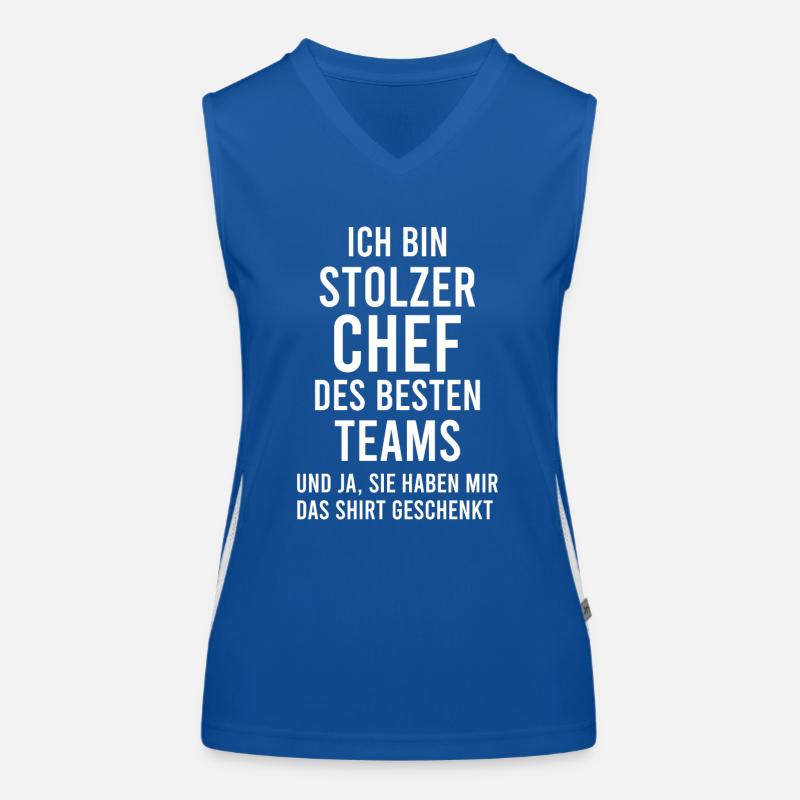 Stolzer Chef Geschenk Funktionelles Kontrast-Tank Top für Frauen