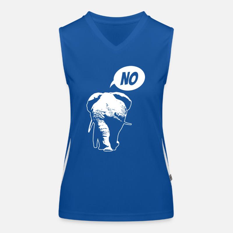Nein, ich muss garnichts - Elefant - Spruch Funktionelles Kontrast-Tank Top für Frauen