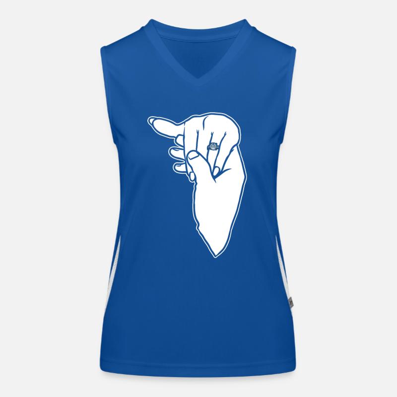 Verlobungs-Ehering-Hand Funktionelles Kontrast-Tank Top für Frauen