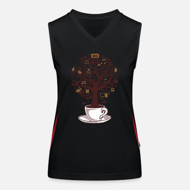 coffee tree Funktionelles Kontrast-Tank Top für Frauen