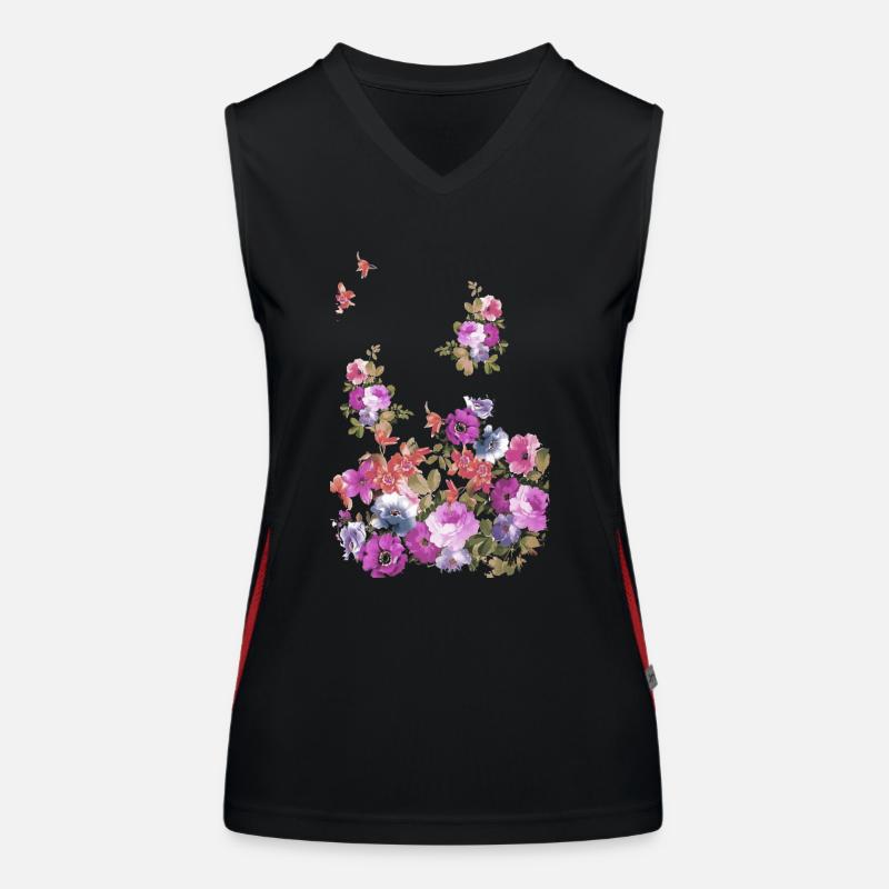 fleurs,vignes,fleurs,graffiti,peinture,fleur Débardeur respirant contrasté Femme