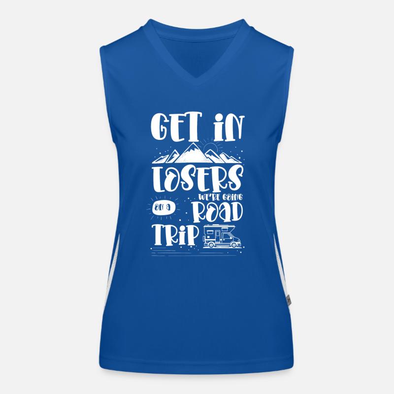 Abenteuer Camping Trip Wohnmobil Funktionelles Kontrast-Tank Top für Frauen