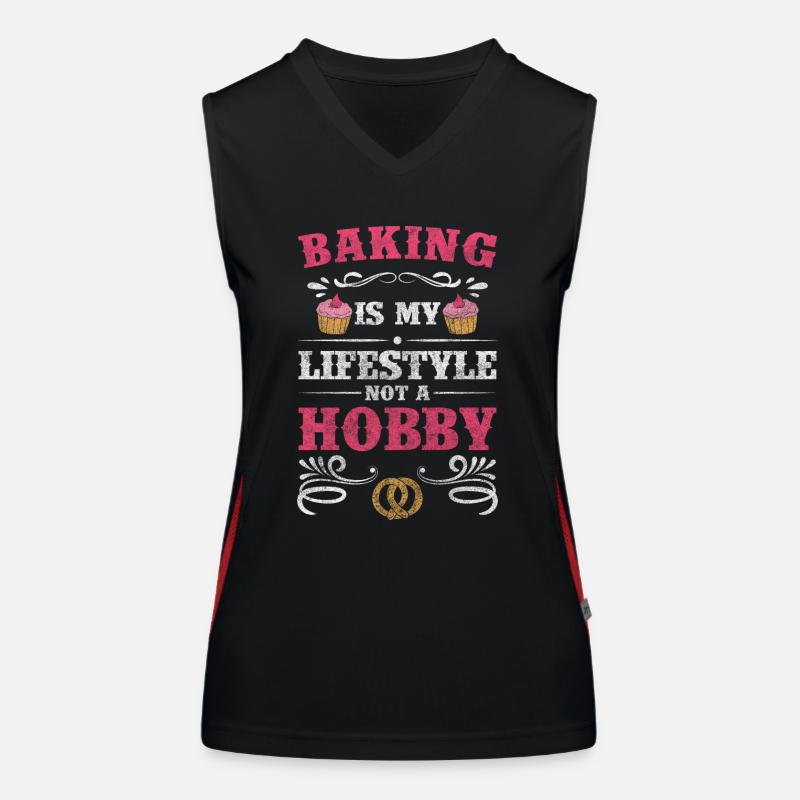 Bäckerei Konditor Backwaren Teig Funktionelles Kontrast-Tank Top für Frauen