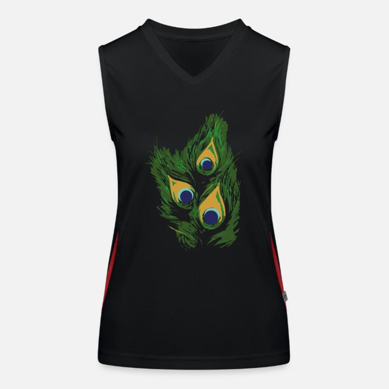 Peacock Feather,Peacock,Peacock Eye Women's Functional Contrast Tank Top