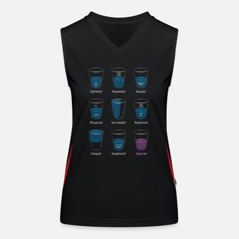 Bicchiere Top sportivo da donna in contrasto cromatico