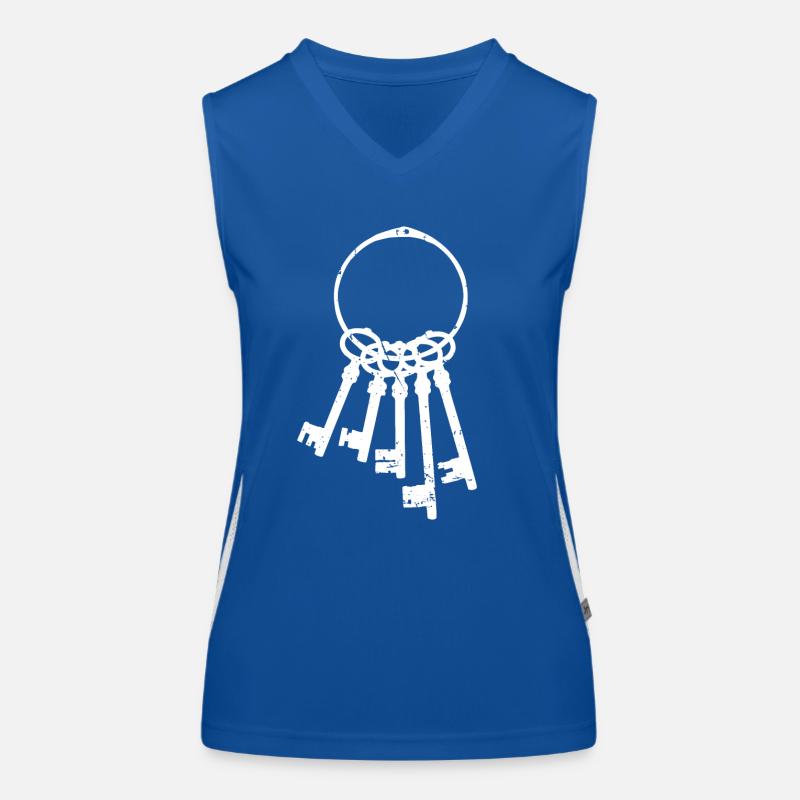 Schlüsselbund Funktionelles Kontrast-Tank Top für Frauen