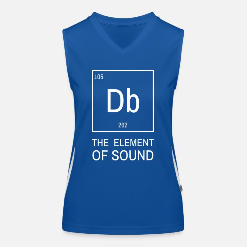 Db, Element of Sound | Db - Das Element des Klangs Funktionelles Kontrast-Tank Top für Frauen
