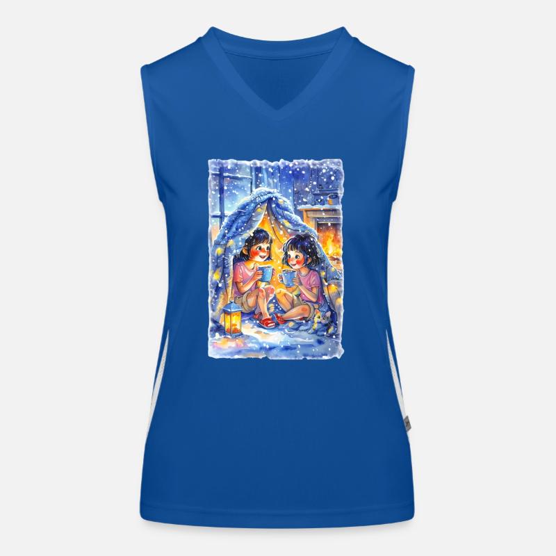 Bau einer Deckenfestung Funktionelles Kontrast-Tank Top für Frauen