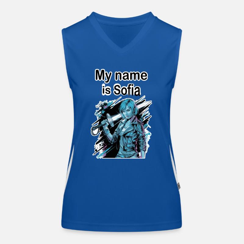 My name is Sofia 2025 Débardeur respirant contrasté Femme