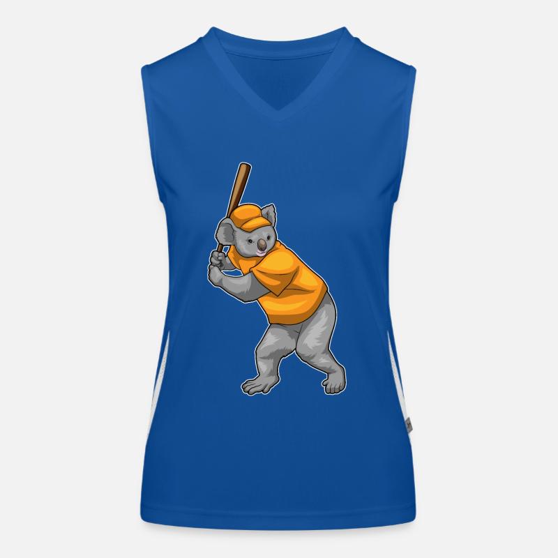 Koala Baseball Baseballschläger Funktionelles Kontrast-Tank Top für Frauen