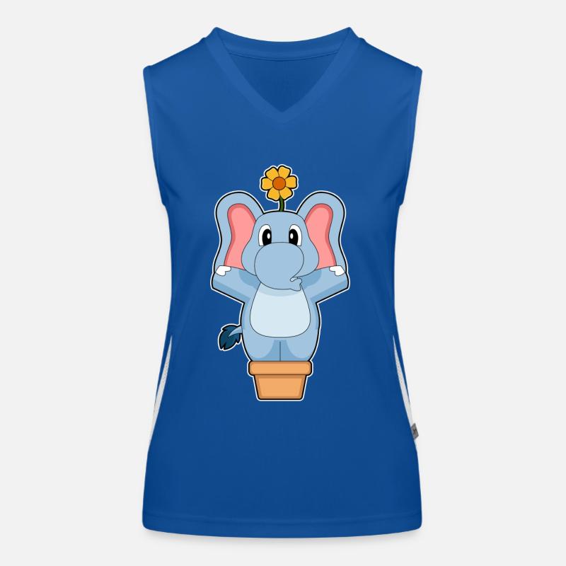 Elefant Blume Funktionelles Kontrast-Tank Top für Frauen