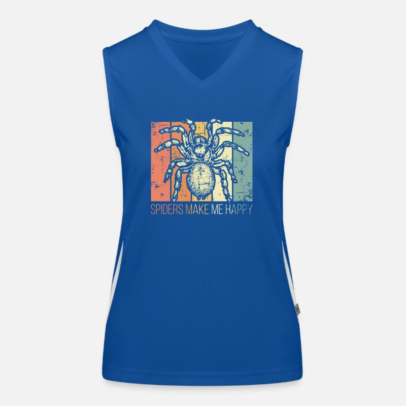 Spiders make me happy Women's Functional Contrast Tank Top