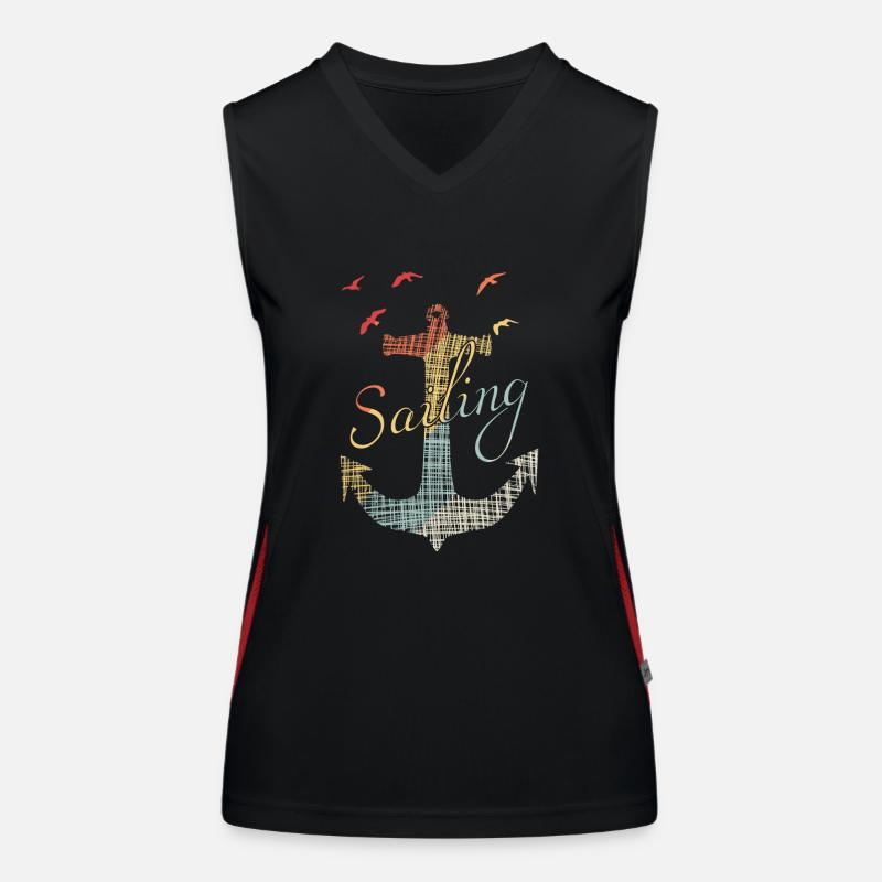 seglen, sailing Funktionelles Kontrast-Tank Top für Frauen