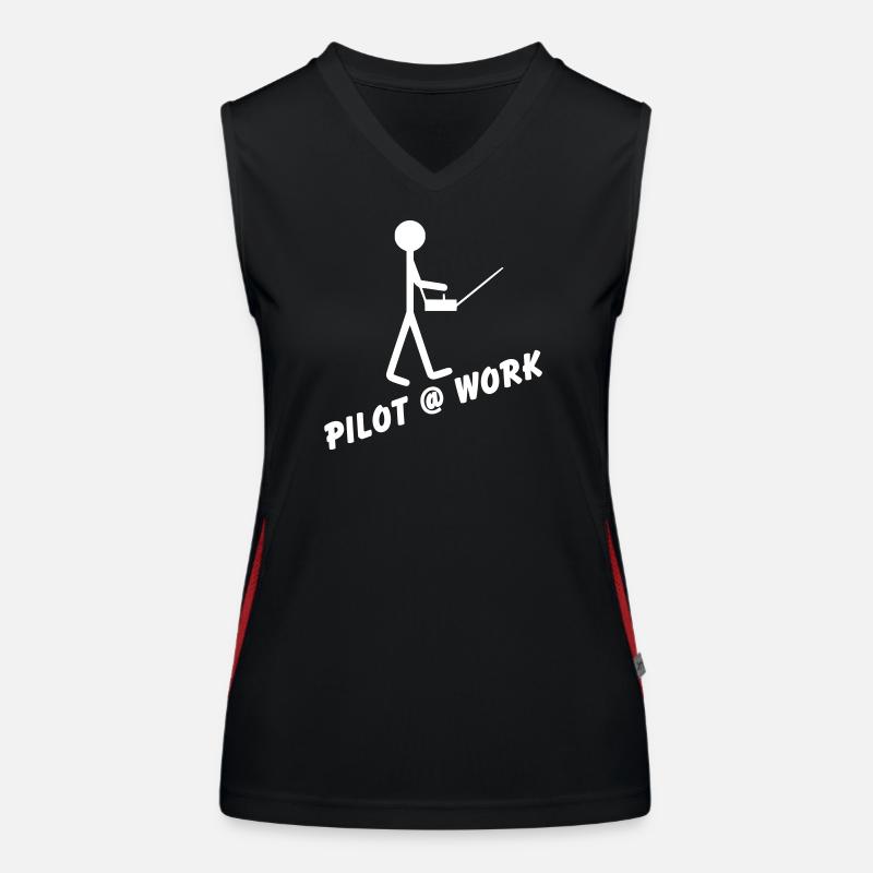 Pilot @ Work Funktionelles Kontrast-Tank Top für Frauen