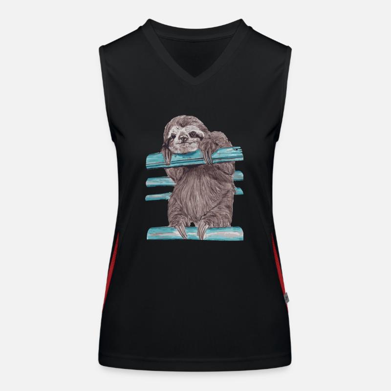 Hey mr sloth Funktionelles Kontrast-Tank Top für Frauen