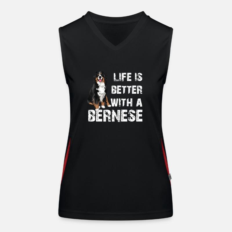 Bernese Mountain Dog Women's Functional Contrast Tank Top