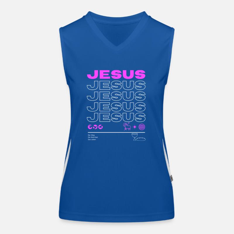 Jesus Funktionelles Kontrast-Tank Top für Frauen