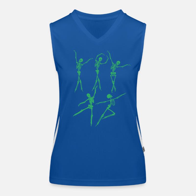 Squelette dansant vert Débardeur respirant contrasté Femme
