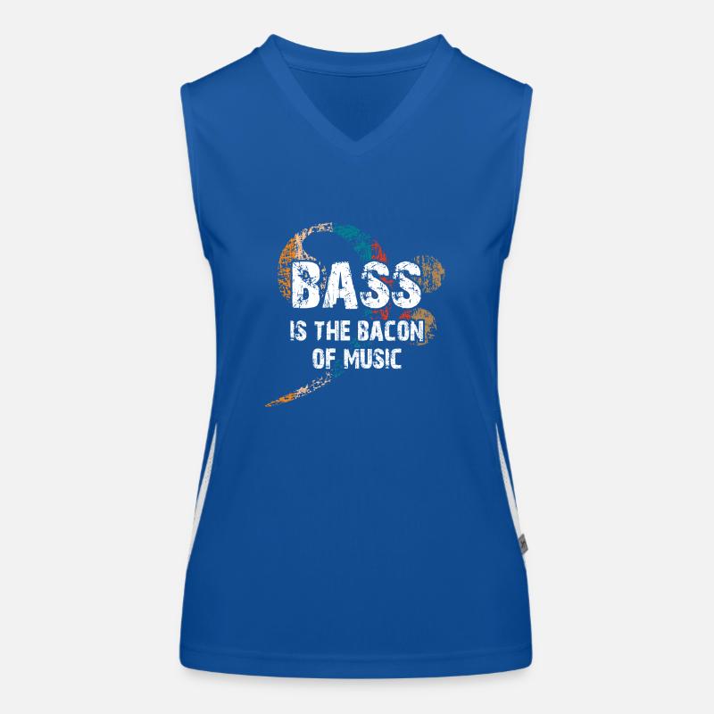 La basse est le bacon de la musique - Clef de basse Débardeur respirant contrasté Femme