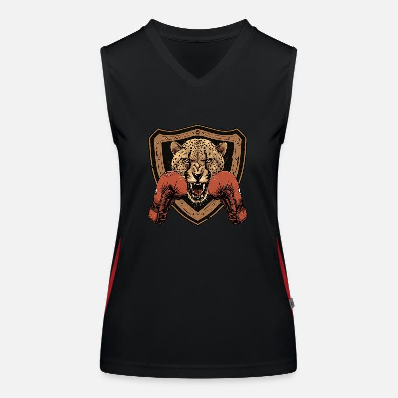 Cheetah Boxer MMA Women's Functional Contrast Tank Top