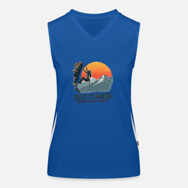 Climbing - Because Gravity Is Just a Suggestion Women's Functional Contrast Tank Top