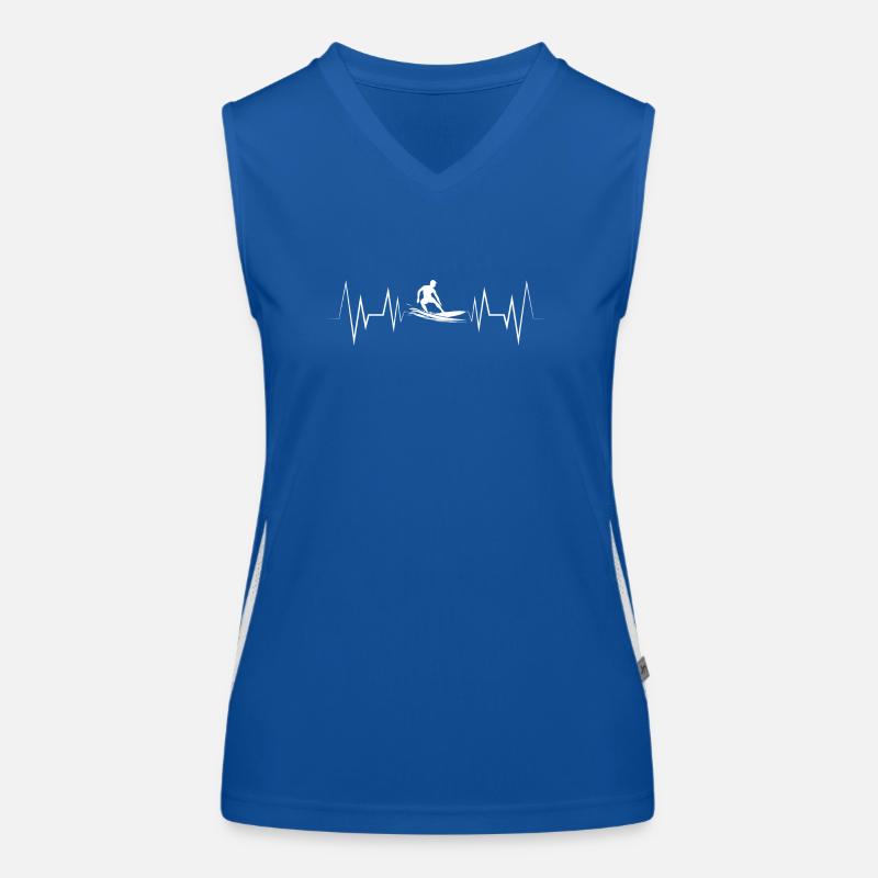 Silhouette de surfeur Heartbeat Débardeur respirant contrasté Femme